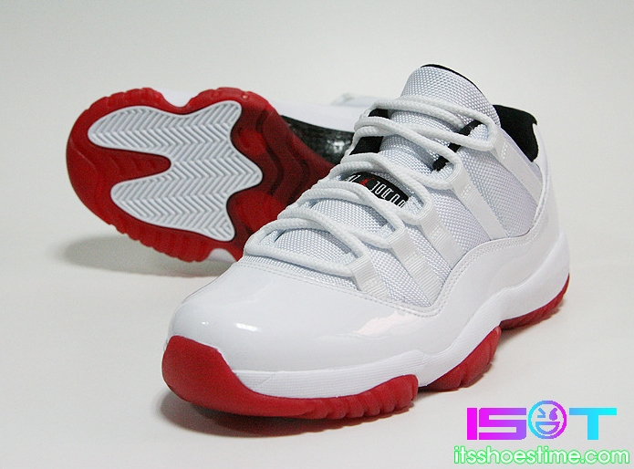 Air Jordan Xi Low White Varsity Red Detailed Images 17