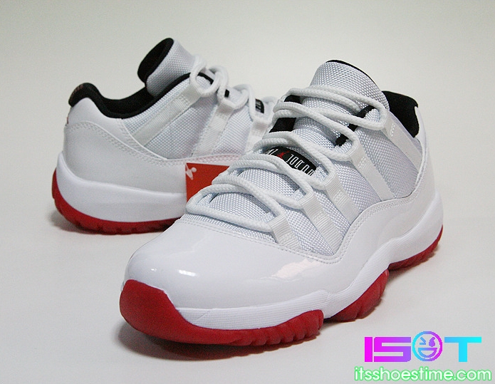 Air Jordan Xi Low White Varsity Red Detailed Images 19