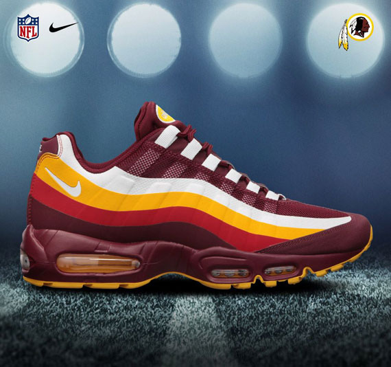 Nfl X Nike Air Max 95 No Sew Redskins