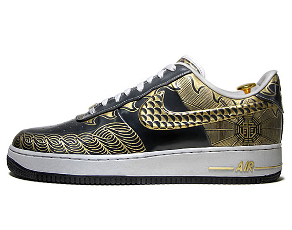 Nike Air Force 1 30th Anniversary Year Of Dragon Gold Bespoke Zhijun Wang 1