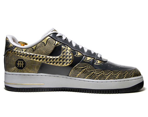 Nike Air Force 1 30th Anniversary Year Of Dragon Gold Bespoke Zhijun Wang 4