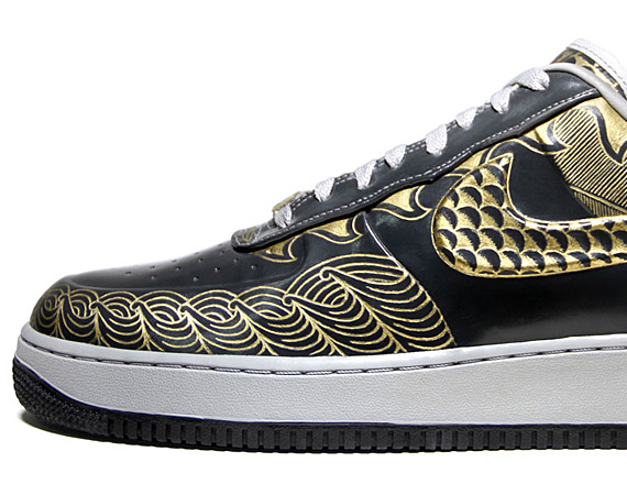 Nike Air Force 1 30th Anniversary Year Of Dragon Gold Bespoke Zhijun Wang 5