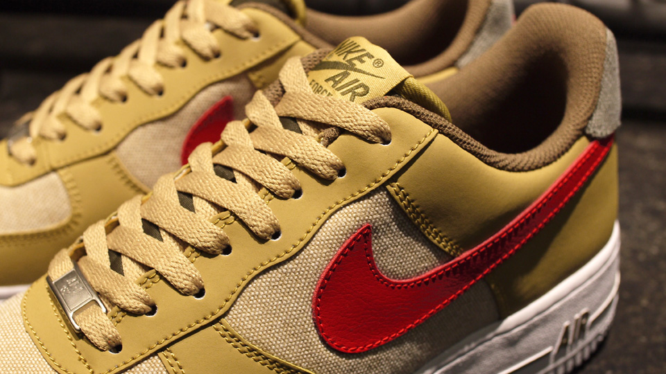Nike Air Force 1 Low Jersey Gold Sport Red White 3