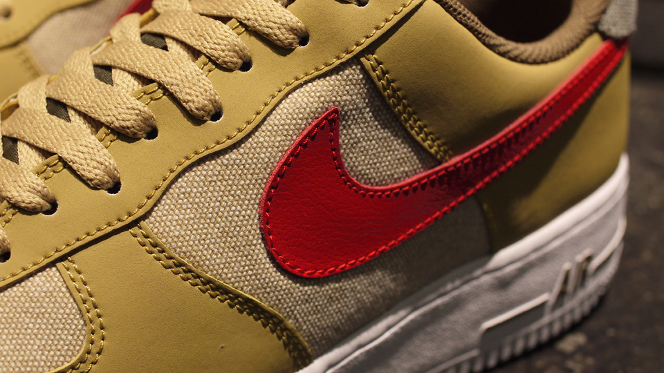 Nike Air Force 1 Low Jersey Gold Sport Red White 4