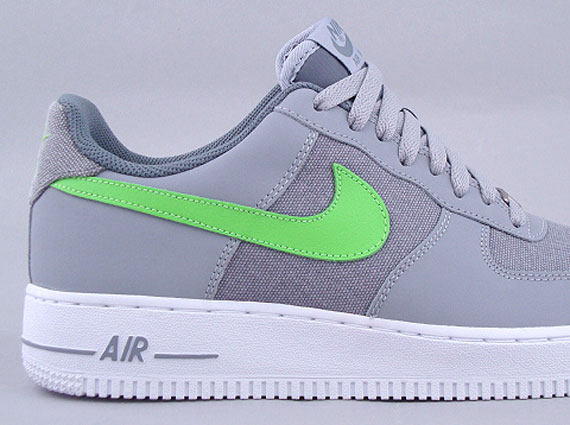 Nike Air Force 1 Low Wolf Grey Electric Gree3