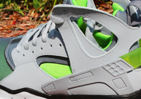 Nike Huarache Basketball 2012 – Wolf Grey – Action Green