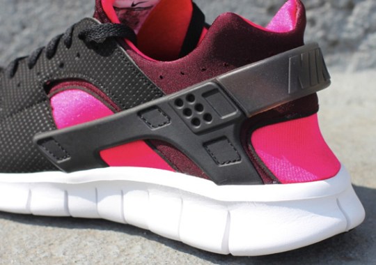 Nike Huarache Free Run – Black – Red Mahogany | Available