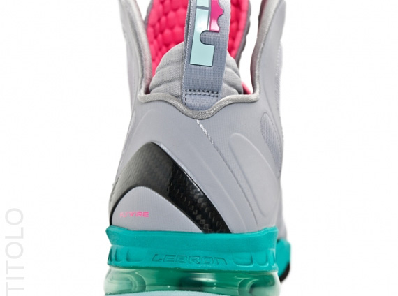 Nike Lebron 9 Ps Elite Wolf Grey Mint Candy New Green Pink Flash Titolo 2