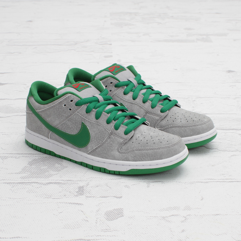 Nike Sb Dunk Low Premium Matte Silver Classic Green Varsity Red 2