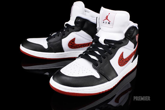 Air Jordan 1 Phat White Black Varsity Red Elephant 5