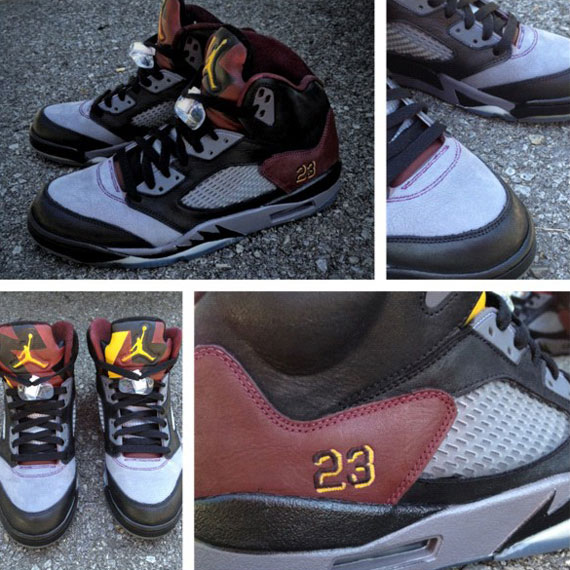 Air Jordan V Bordeaux Customs 3