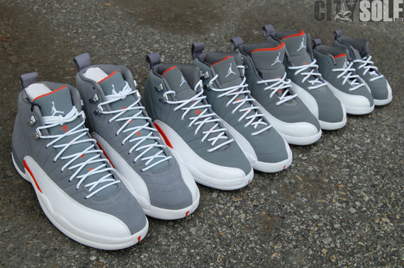 Air Jordan Xii Cool Grey Full Family 9