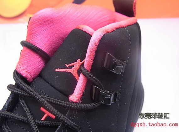Air Jordan Xii Gs Black Siren Red New Photos 2