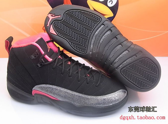 Air Jordan Xii Gs Black Siren Red New Photos 5