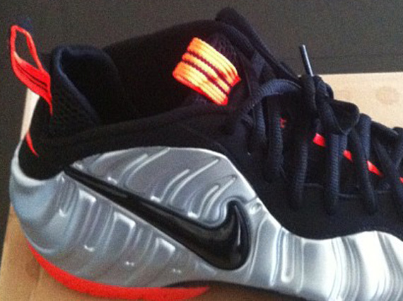 Nike Air Foamposite Pro Metallic Silver Crimson Black 1