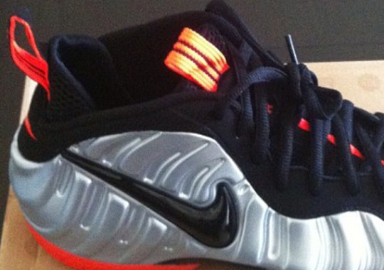 Nike Air Foamposite Pro – Metallic Silver – Crimson – Black