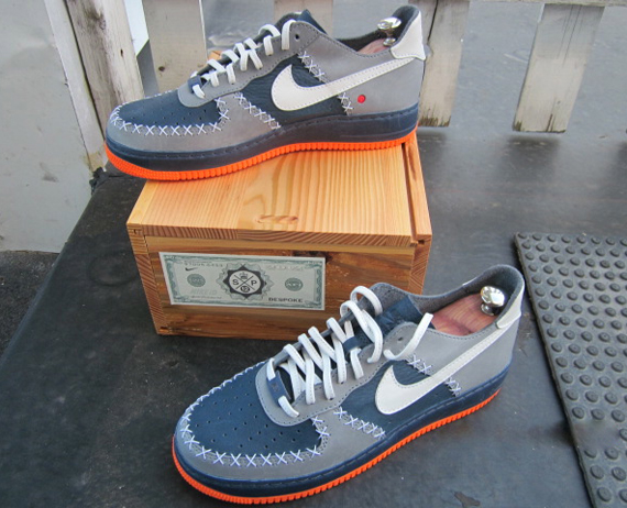 Nike Air Force 1 Bespoke Slovadon Vachetta Grey Orange 4