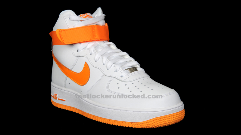 Nike Air Force 1 High White Vivid Orange 2