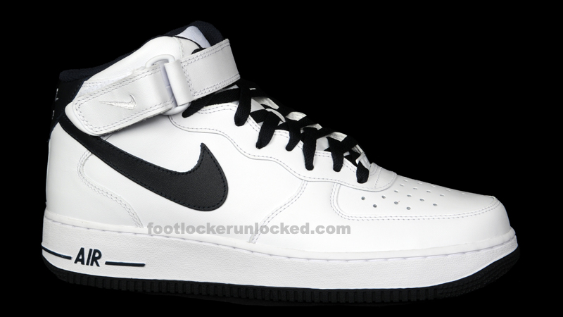 Nike Air Force 1 Mid White Dark Obsidian 1