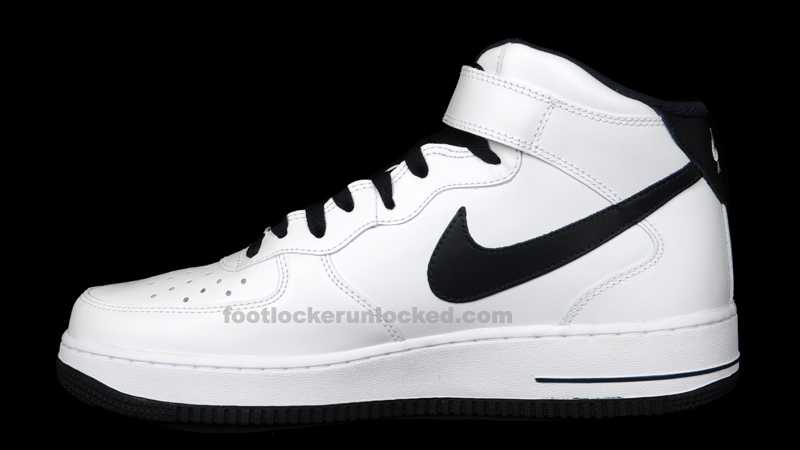 Nike Air Force 1 Mid White Dark Obsidian 4