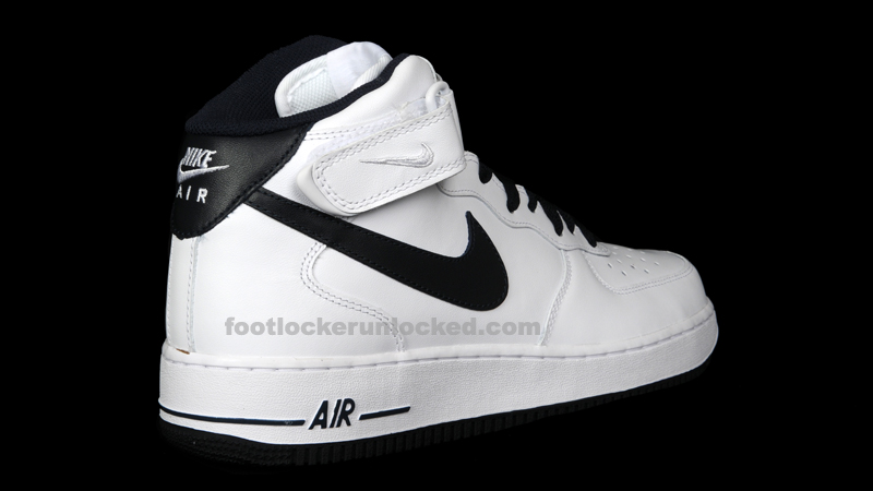 Nike Air Force 1 Mid White Dark Obsidian 6