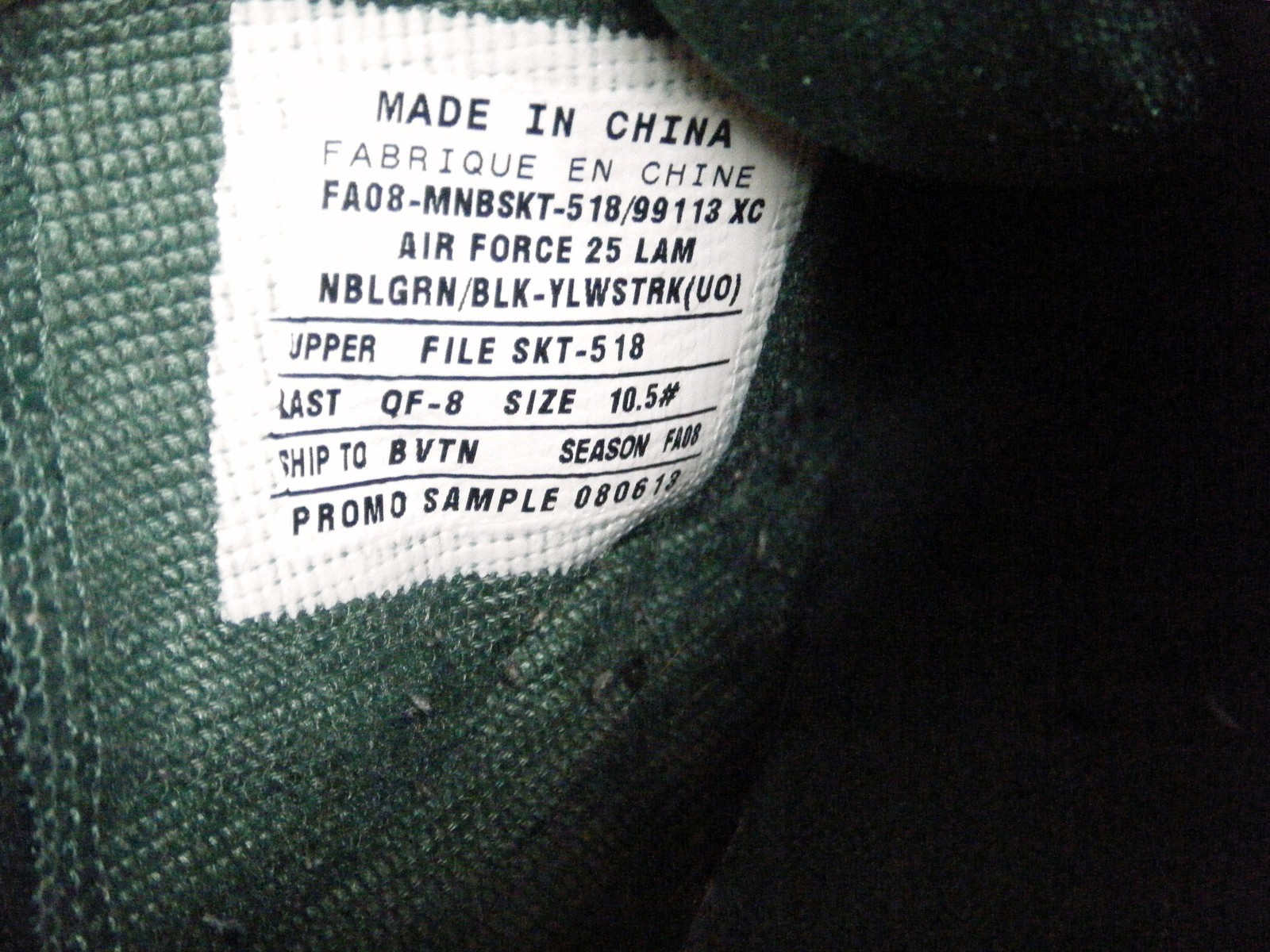 Nike Air Force 25 Low Oregon Ducks Sample 01