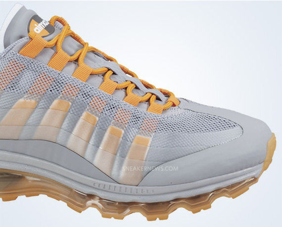 Nike Air Max 95 360 Wolf Grey Vivid Orange Neutral Grey 3