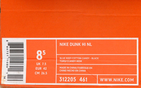 Nike Dunk High Nl Undefeated 2005