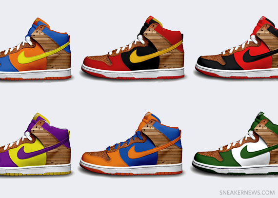 Nike Dunk High 'Playoff Pack' Customs By Diversitile