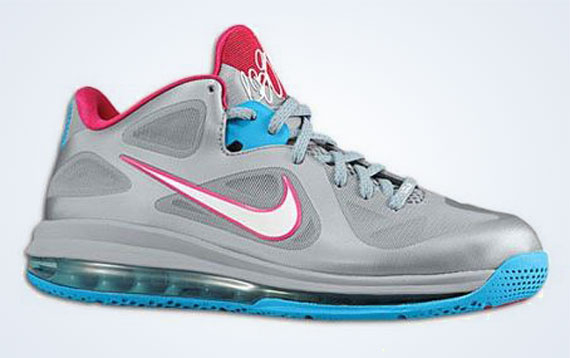 Nike Lebron 9 Low Silver Pink Aqua