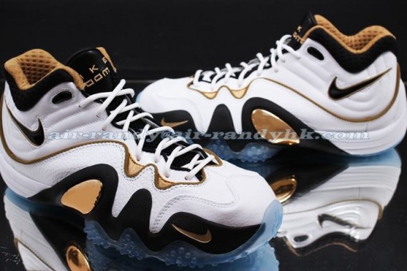 Nike Zoom Flight Uptempo - White - Metallic Gold - Black