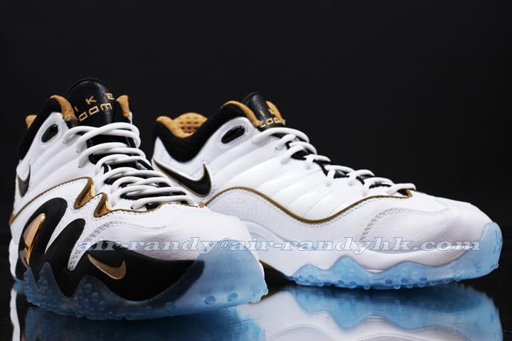 Nike Zoom Flight Uptempo White Black Metallic Gold 3