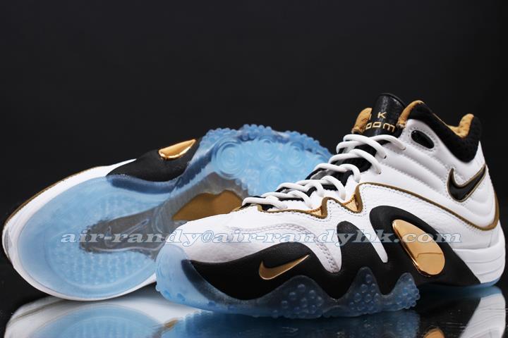 Nike Zoom Flight Uptempo White Black Metallic Gold 4