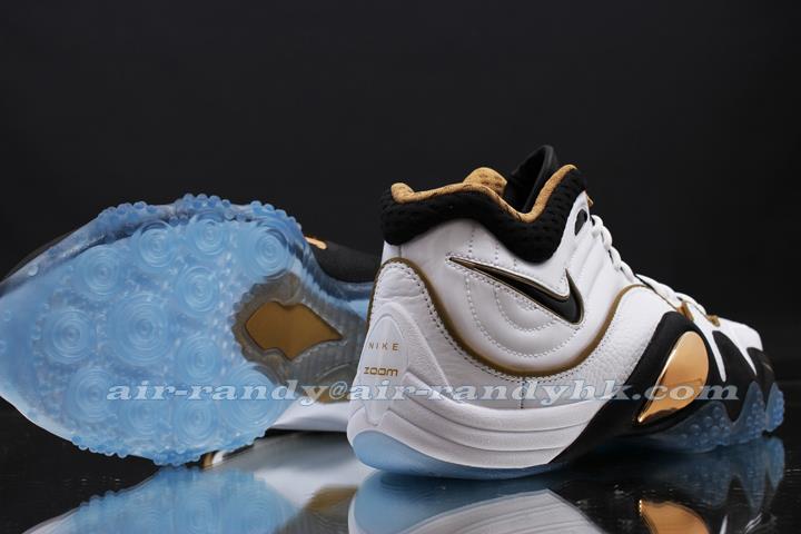 Nike Zoom Flight Uptempo White Black Metallic Gold 5