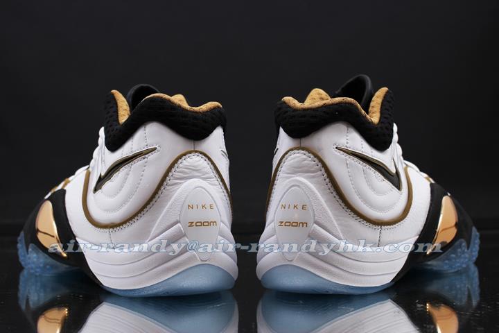 Nike Zoom Flight Uptempo White Black Metallic Gold 6