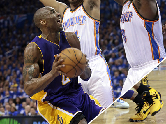 NBA Feet: Kobe Bryant - Nike Zoom Kobe VII Supreme Playoff PE