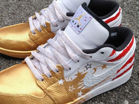 Air Jordan 1 Low "Dave White" Customs By Mache