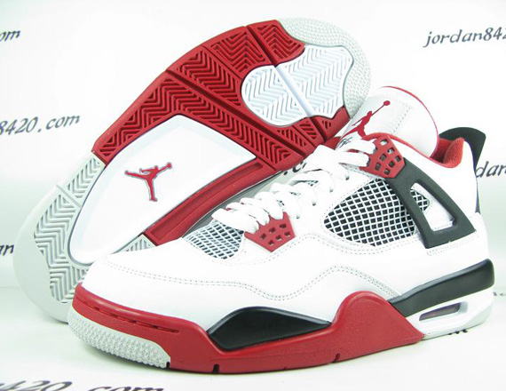 Air Jordan Iv White Varsity Red Black New Photos 5