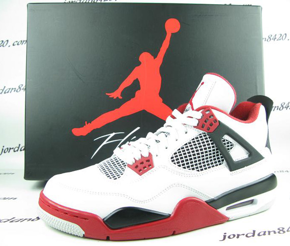 Air Jordan Iv White Varsity Red Black New Photos 6