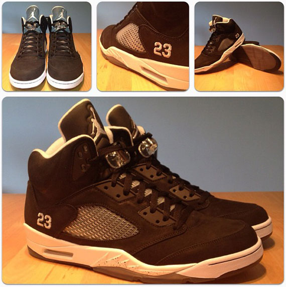 Air Jordan V Black White Sample 2