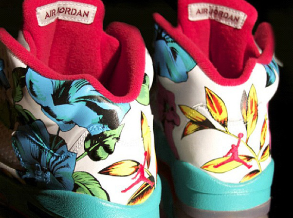 Air Jordan V “Floral” Custom By El Cappy