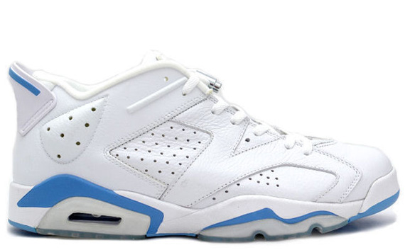 Air Jordan Vi Low White University Blue