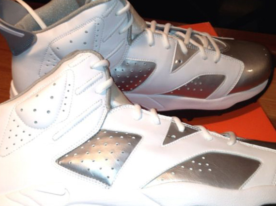 Air Jordan Vi Warren Sapp White Silver Pe Cleats