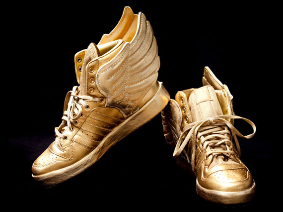 Justin Bieber Custom Gold Adidas Wings 1