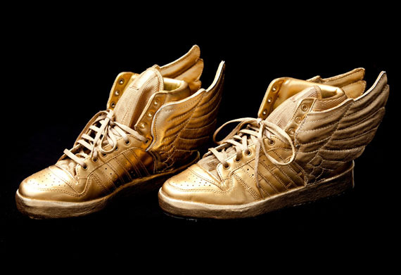 Justin Bieber Custom Gold Adidas Wings 2