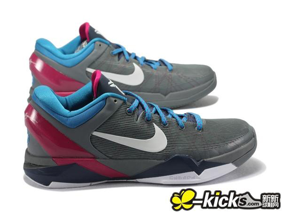 Kobe Vii Grey Maroon Blue 1