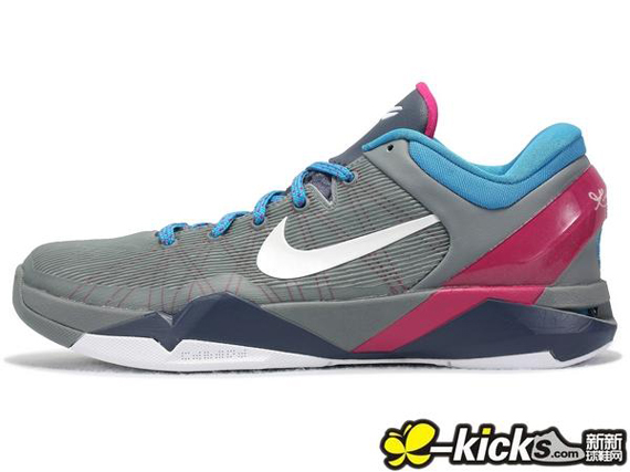 Kobe Vii Grey Maroon Blue 3