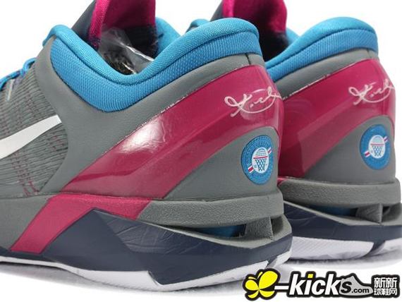 Kobe Vii Grey Maroon Blue 8