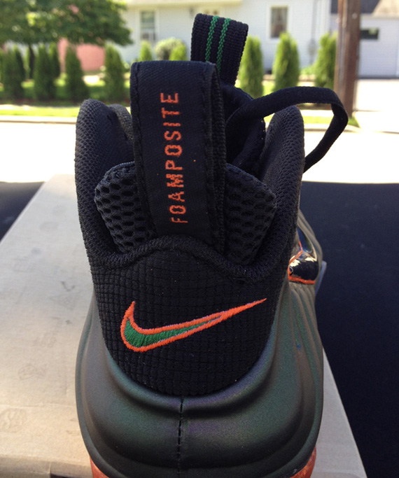 Nike Air Foamposite Pro Miami Hurricanes Customs 2