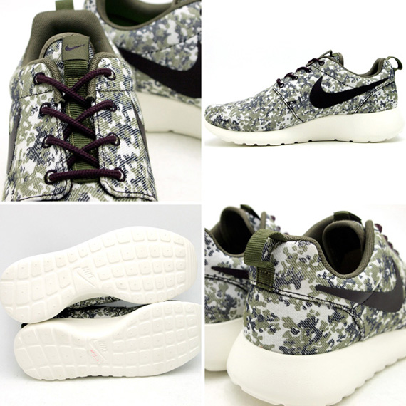 Nike Wmns Roshe Run Camo Olive 1